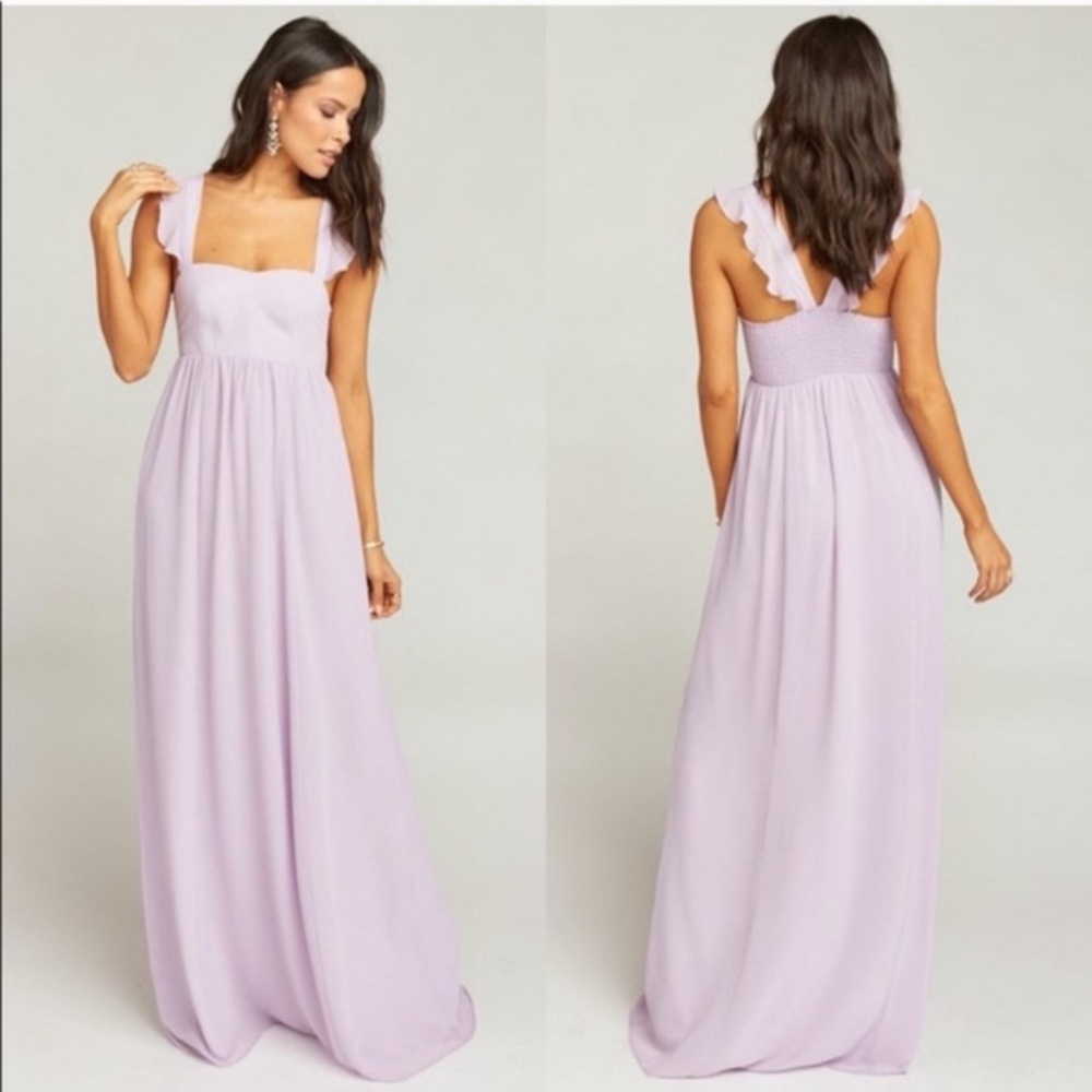 Show Me Your Mumu Lavender Chiffon June Maxi Dress